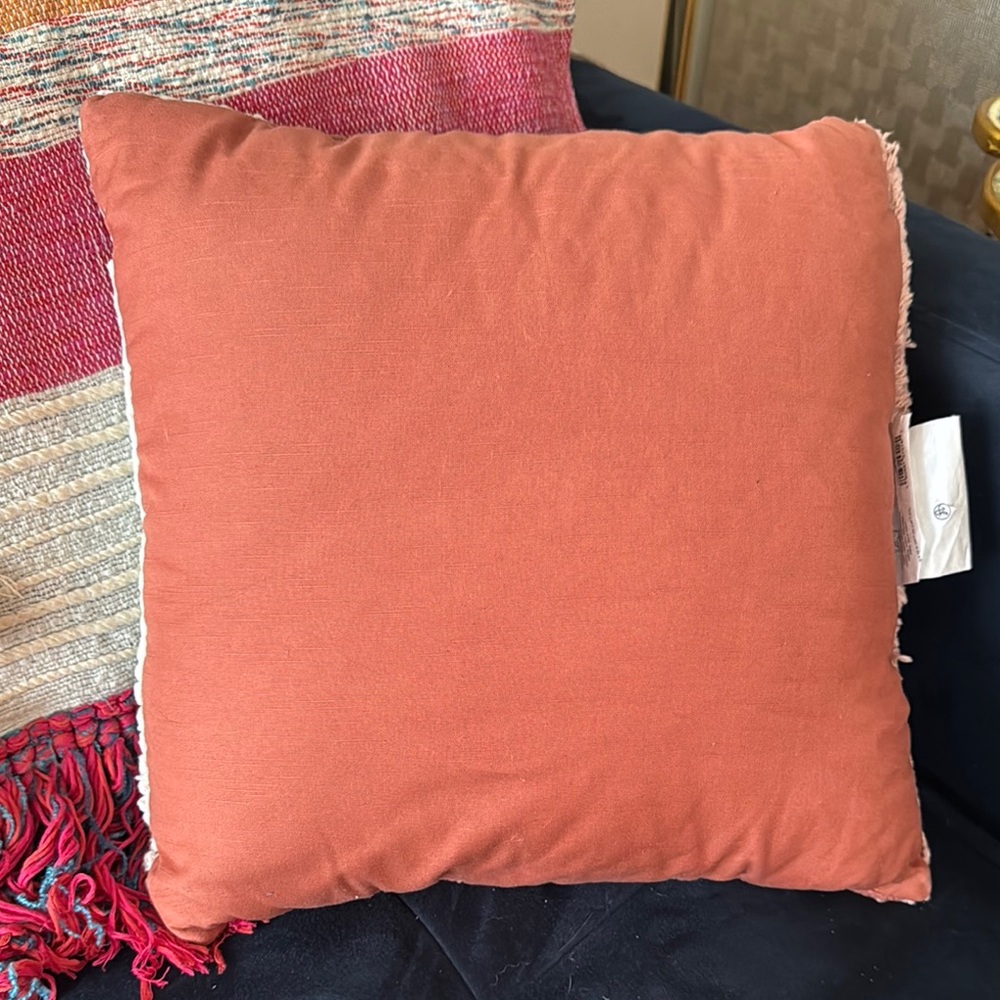 Target Textured Throw Pillow - Pink and Cream - Picture 3 of 4